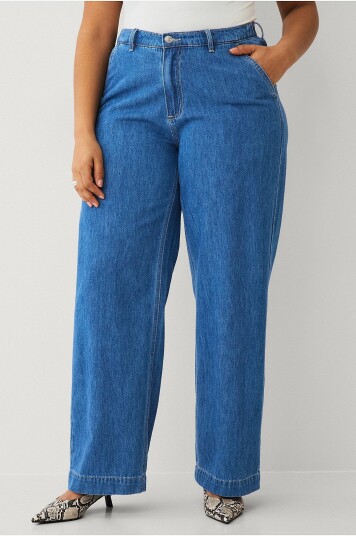 Ellos Plus Collection Jeans med vid passform Blå