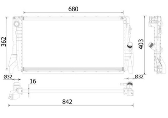 Radiator MAHLE ORIGINAL CR 2315 000P