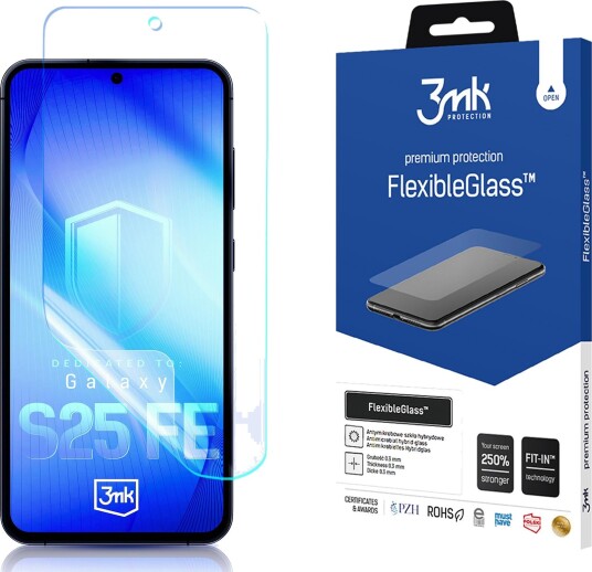3Mk FlexibleGlass Skjermbeskytter til Samsung Galaxy S25 FE - Shatterproof og Vanntett