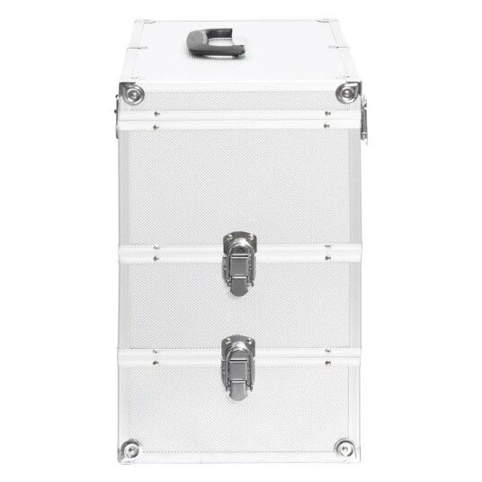 Vidaxl Sminkeveske 37x24x40 Cm Sølv Aluminium Vidaxl Sminkeveske 37x24x40 Cm Sølv Aluminium