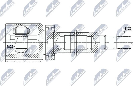 Nty Drivknute drivaksel NTY NPW VV 088