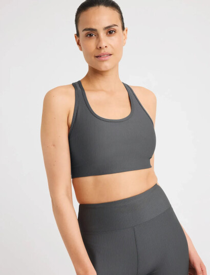 Röhnisch Ribbed R Sportsbra - Grey - S Röhnisch Ribbed R Sportsbra - Grey - S