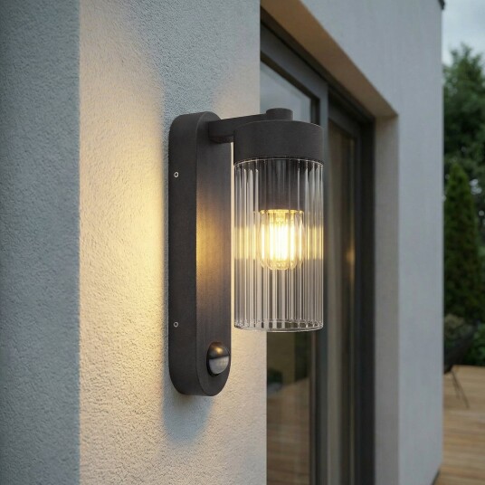 Utelampe Lindby Kaliro dimmbar Svart Terrasse Aluminium Moderne 8 23.4 Svart
