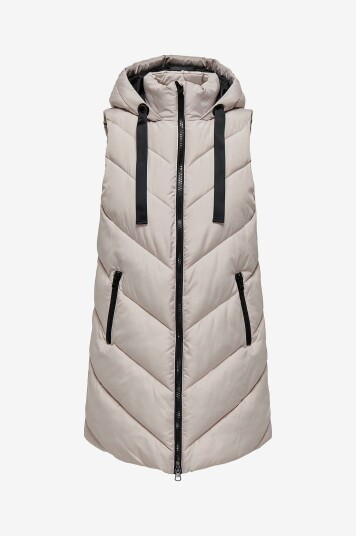 JDY Vest jdySkylar Padded Hood Waistcoat Otw Grå JDY Vest jdySkylar Padded Hood Waistcoat Otw Grå