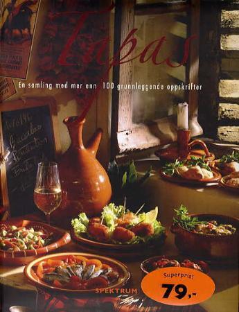 Tapas, Veldig pen bok / som ny Tapas, Veldig pen bok / som ny