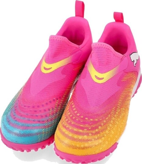 PUMA Future 9 Match Laceless Mid + TT Showtime   Poison Pink/Solstrøm/Bright Aqua/PUMA White Barn   Turf (TF) størrelse 38
