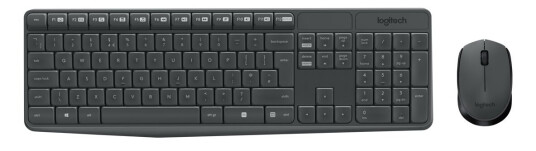 Logitech MK235 Trådløst Tastatur- og Mussett Nordisk Fullstørrelse Svart Logitech MK235 Trådløst Tastatur- og Mussett Nordisk Fullstørrelse Svart