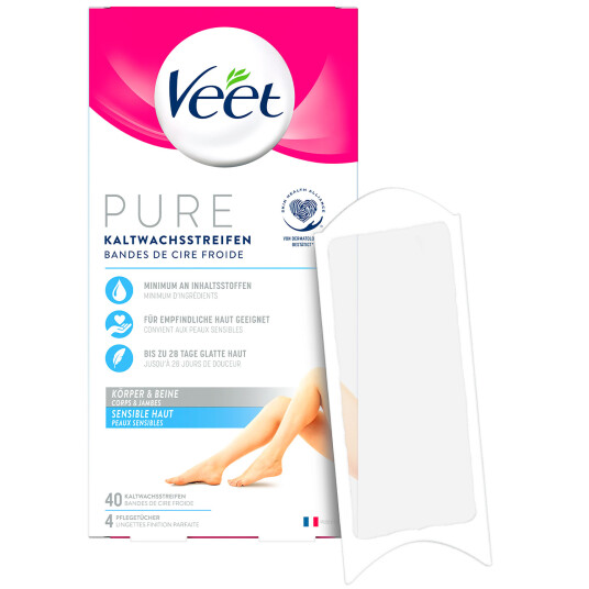 Veet Hårfjerning Cold Wax Strips Sensitiv hud 40 stk. Veet Hårfjerning Cold Wax Strips Sensitiv hud 40 stk.