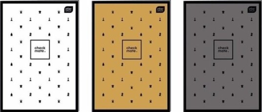A4 Mappe 60K Ruter Soft Touch Sjakk 5 Stk.