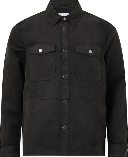Lindbergh Overtreksskjorte Micro suede overshirt Svart Lindbergh Overtreksskjorte Micro suede overshirt Svart