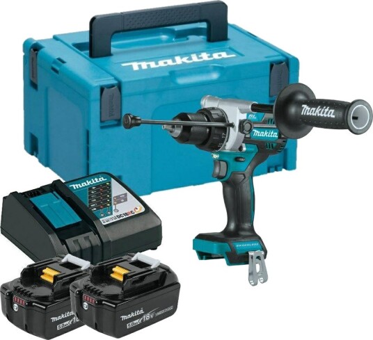 Makita Slagbormaskin/Skruemaskin DHP486RTJ 18v 5ah 130nm Børsteløs