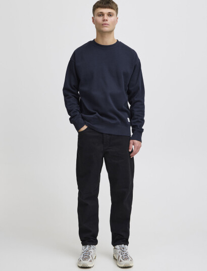 Solid Sdlenz Crew Sw - Blue - L Solid Sdlenz Crew Sw - Blue - L
