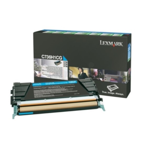 Lexmark C736H1CG Tonerkassett cyan Return Prog High Yield 10.000 sider