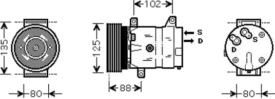 AC-kompressor DIEDERICHS DCK1484