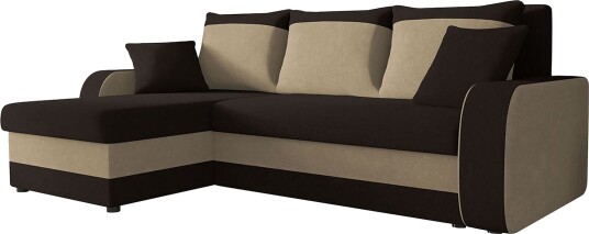 Alvared 3 seters Hjørnesovesofa Universal   Brun/Beige