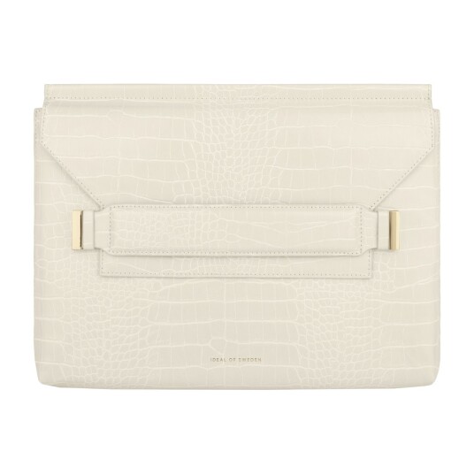 IDEAL OF SWEDEN JUNE LAPTOP SLEEVE 13" CREAM BEIGE CROCO