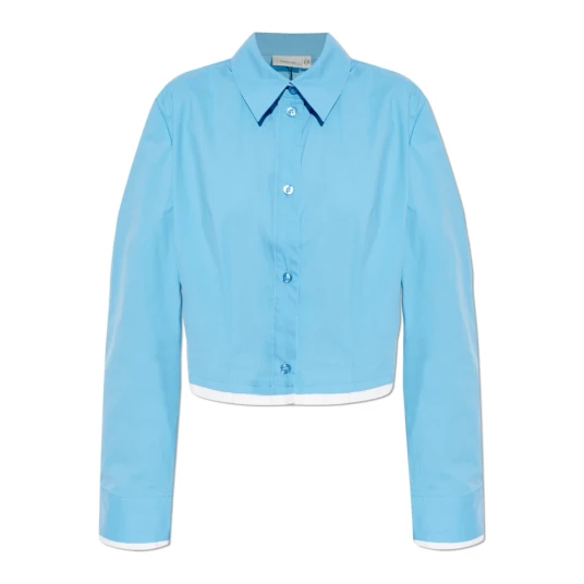 Gestuz Gzopy Cropped Shirt Blue 40 Gestuz Gzopy Cropped Shirt Blue 40