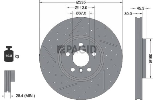 PAGID 56171NHC Bremseskive