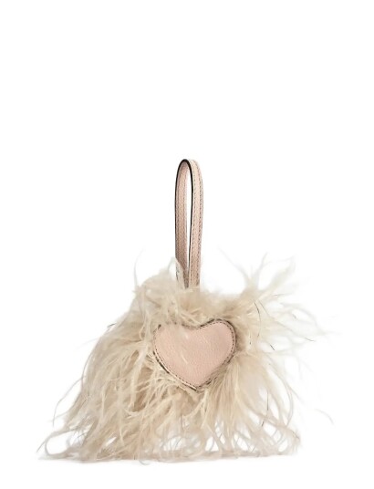 ATP Atelier Venosta Cipria Grained Calf/Feathers Pink ONE SIZE