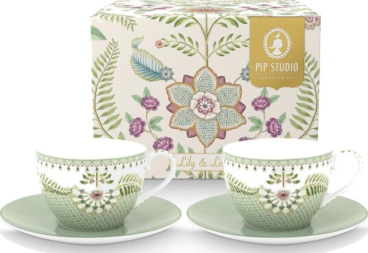 PIP Studio Lily & Lotus cappuccinokopp 2-pakning