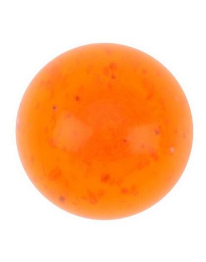 Utgått Glitrende Orange Akrylkule 8 mm kule til 16 mm stang