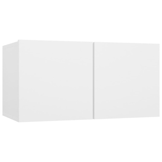 vidaXL TV-benksett 4 deler hvit sponplate vidaXL TV-benksett 4 deler hvit sponplate