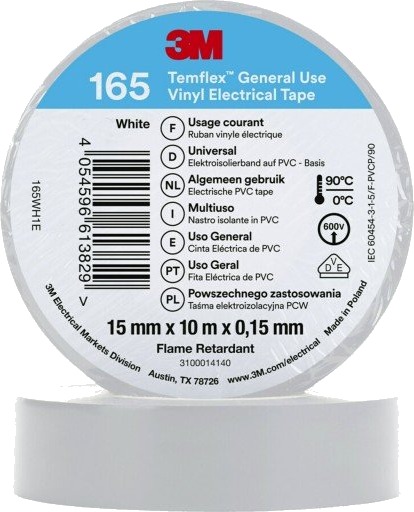3M 7100184731 1 Stykker Hvit Pvc 600 V Blister 10 M