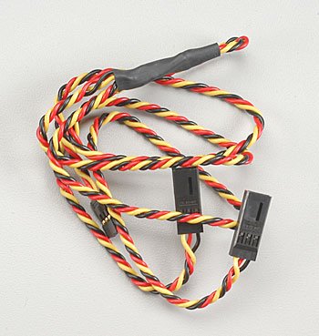 Hitec 54704S 24" Heavy Gauge Twisted Wire Y Harness w/Pins Hitec 54704S 24" Heavy Gauge Twisted Wire Y Harness w/Pins