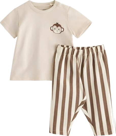 Lindex Set With Top And Leggings   Beige   104