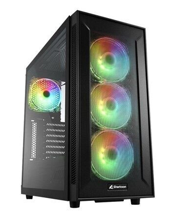 Sharkoon TG6M RGB - tower - ATX - Kabinett - Tower - Svart