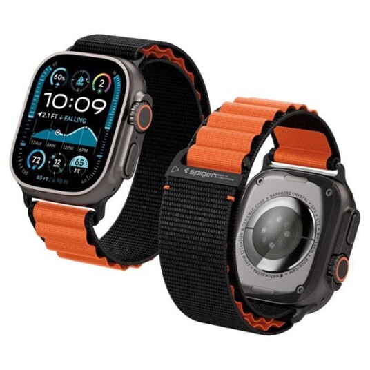 Spigen Stoffreim med Hook til Apple Watch 49/46/45/44mm Oransje Spigen Stoffreim med Hook til Apple Watch 49/46/45/44mm Oransje