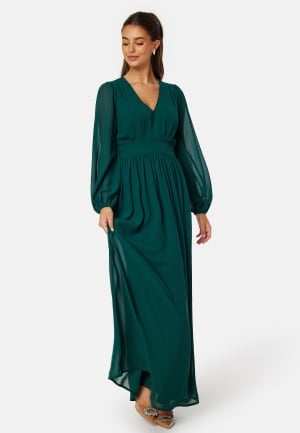 Bubbleroom Occasion Isobel Long sleeve Gown Dark green 48