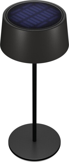 Realpower Led Solcellebordlampe Dimbar Med Batteri Sort