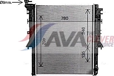 AVA COOLING SYSTEMS MT2281 Radiator motorkjøling AVA COOLING SYSTEMS MT2281 Radiator motorkjøling