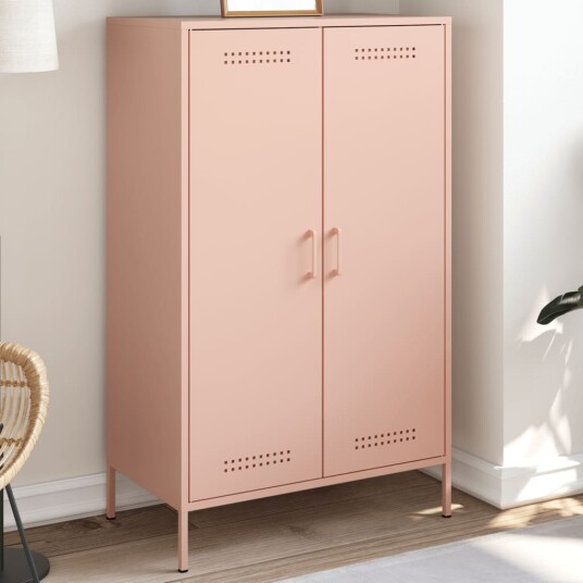 Highboard rosa 68x39x113 cm stål 8721102389276