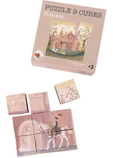 Egmont Toys Puslespill 9 Kuber Prinsesse