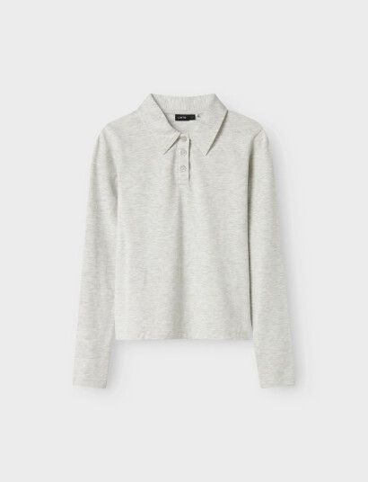 LMTD Nlfnilja Ls Short  S Polo   Grey   146 152