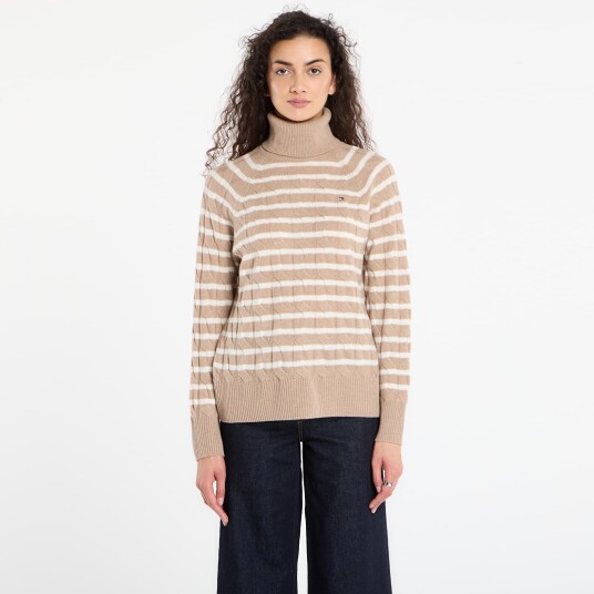 Tommy Hilfiger Soft Wool Cable Roll-Nk Ls Swt - Beige - S