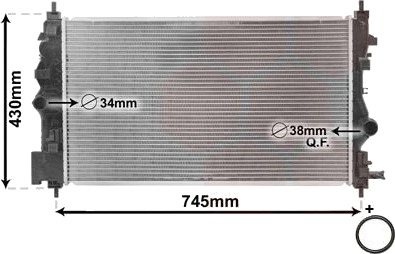 VAN WEZEL 37002488 Radiator motorkjøling VAN WEZEL 37002488 Radiator motorkjøling