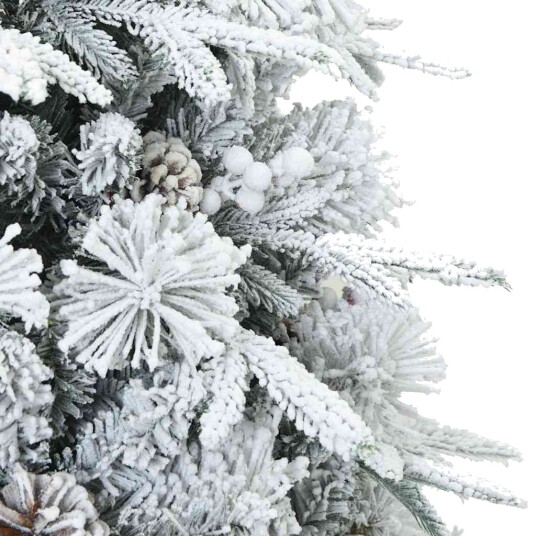  Kunstig svingbar juletre med snødekk med stativ Hvit 150 cm