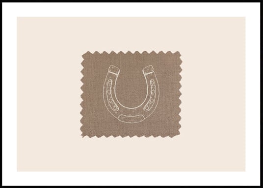Rustic Horseshoe Linen Plakat Plakat / 50x70cm