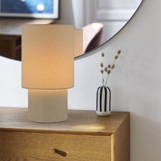 Bordlampe COREP Rhodes Beige Stue Keramikk 51 Beige