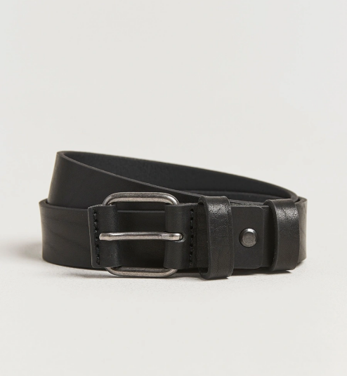 Nudie Jeans Dwayne Leather Belt Black