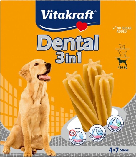 Vitakraft Dental Multipack 3In1 Medium 3 X 4 X 180 G 