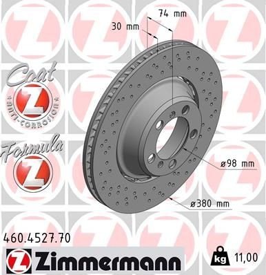 Bremseskive ZIMMERMANN 460.4527.70