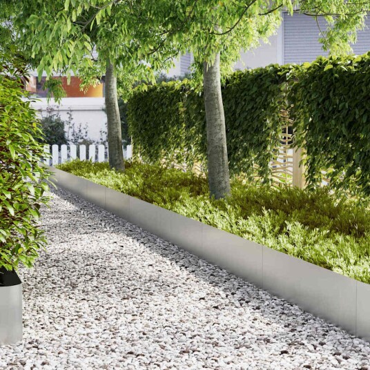 vidaXL Gjerdekant 30 pcs sølv 100 x 0.05 x 20 cm Galvanisert Stål