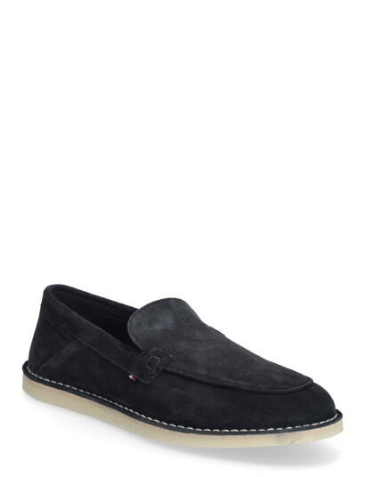 Tommy Hilfiger Hilfiger Stitchdown Suede Loafer - Navy - 45