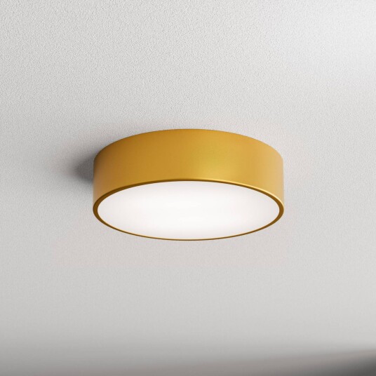 TEMAR LIGHTING Cleo 300 taklampe gull sensor IP54 Ø 30 cm metall