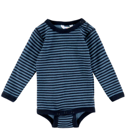 Joha Body I/e - Ull - Blå m. Striper - Joha - 50 - Langermet Body