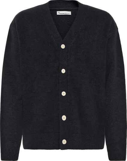 Knowledge Cotton Apparel Soufflé Yarn Cardigan Navy S Knowledge Cotton Apparel Soufflé Yarn Cardigan Navy S